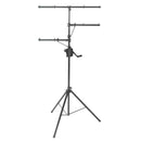 On-Stage Lighting Stand with Side Bars (Black, 10.5')