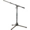 K&M Low Tripod Microphone Stand with Boom Arm