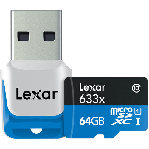 Lexar 64GB High Performance 633x microSDXC UHS-I Memory Card