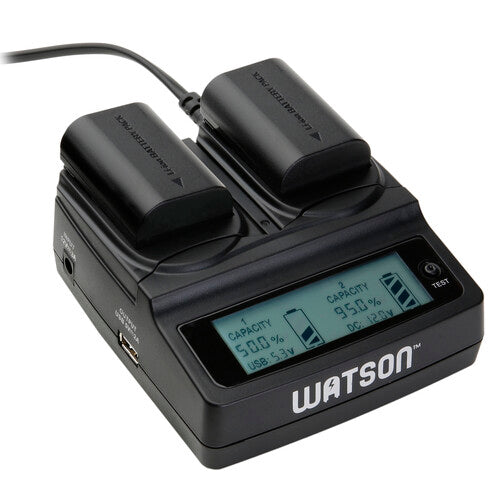 Watson Duo LCD Charger for Canon BP-900 Series Batteries
