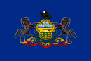 Pennsylvania State Flag on Stand