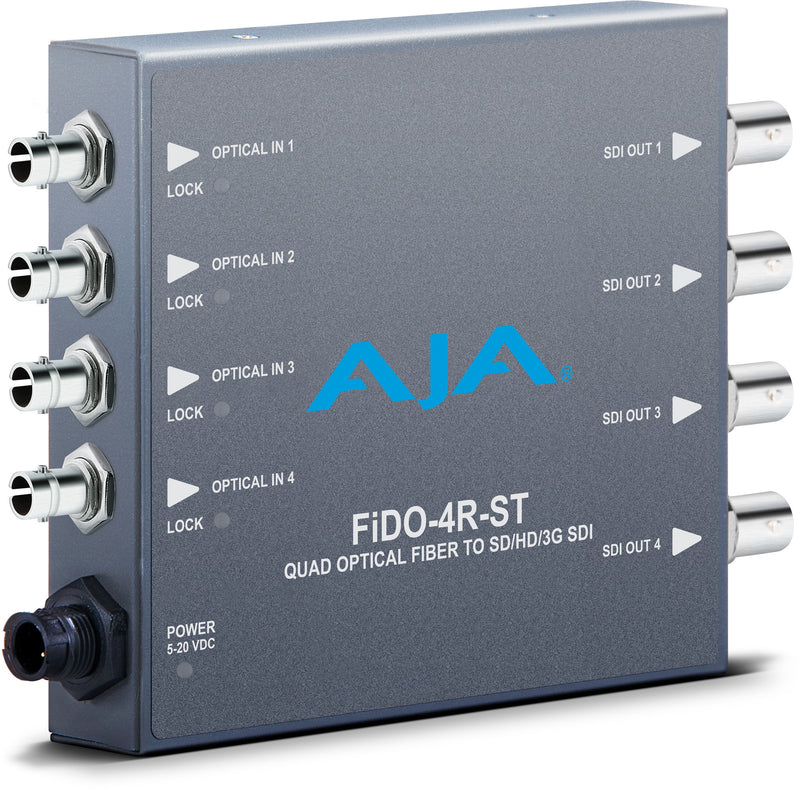 AJA FiDO Quad-Channel ST Fiber to SDI Converter