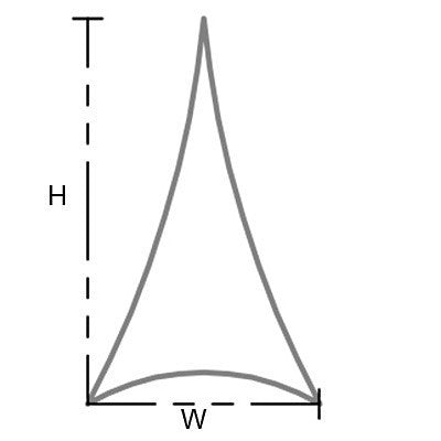 Stretch Shape - Triangle - White 5'x8'