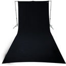 Westcott 9' x 20' Wrinkle-Resistant Polyester Background - Black